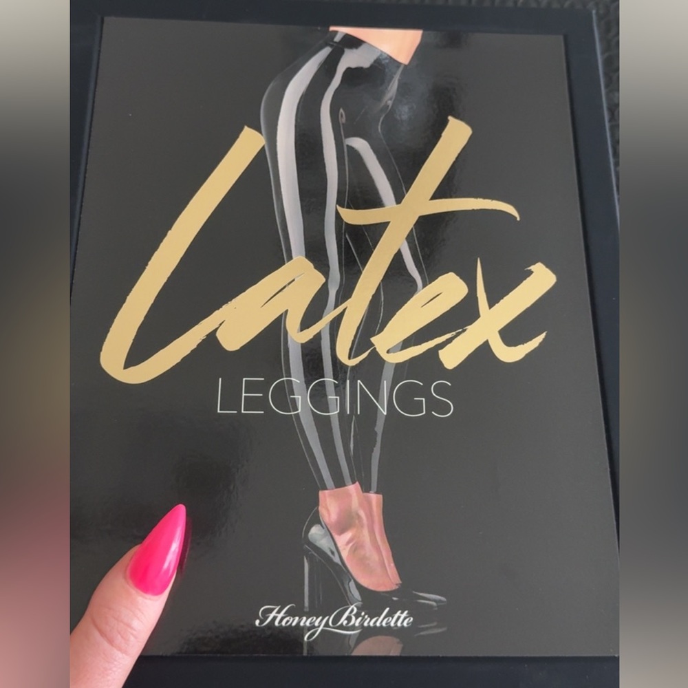 Brand new black Honey Birdette Latex Leggings with box